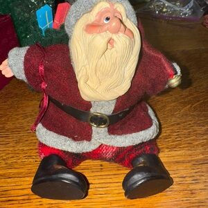 Russ Festive Santa Claus Figurine in Red and Gray - the Christmas country folks